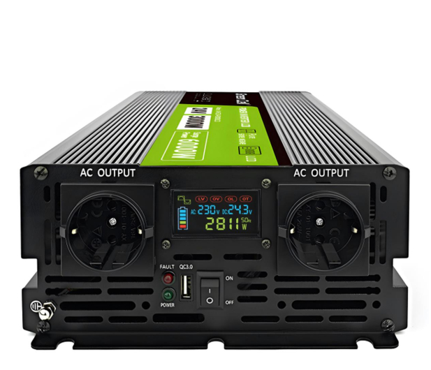 Green Cell PowerInverter LCD 24V 3000W/6000W (czysty sinus) - 1211812 - zdjęcie 3